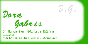 dora gabris business card